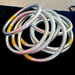 Selling Budha Girl bangles- silver; size small